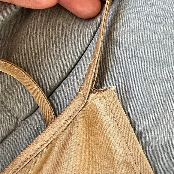 NWOT Aritzia Wilfred Tan Slip Dress - Picture 5 of 5